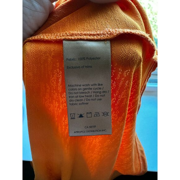 INDVEVA Women's Lua V Neck Clementine Rolled Sleeve Short Sleeve T Shirt Size M - Picture 9 of 10